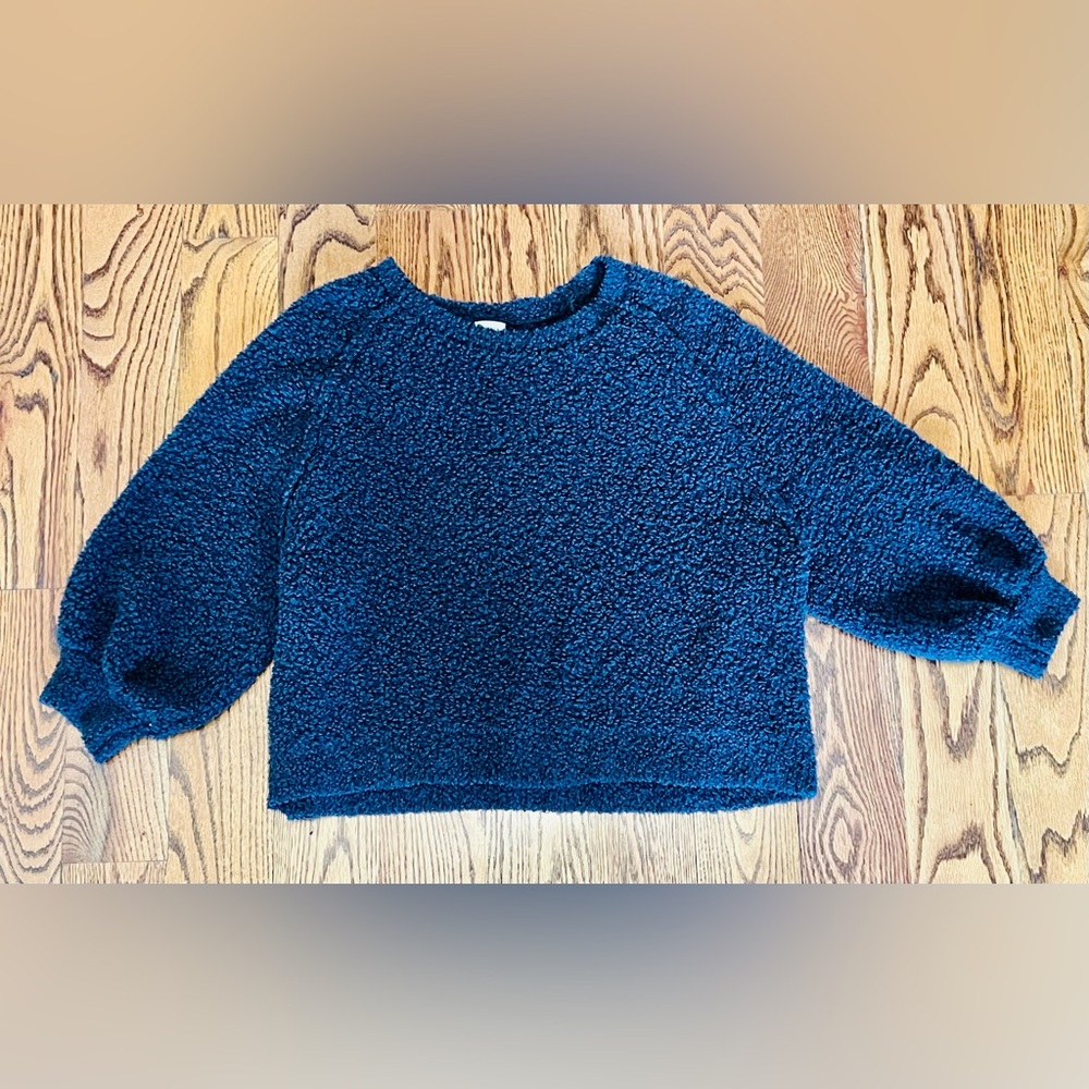 Evereve Peyton Jenson Cropped Charcoal Grey Sweater- Size Large